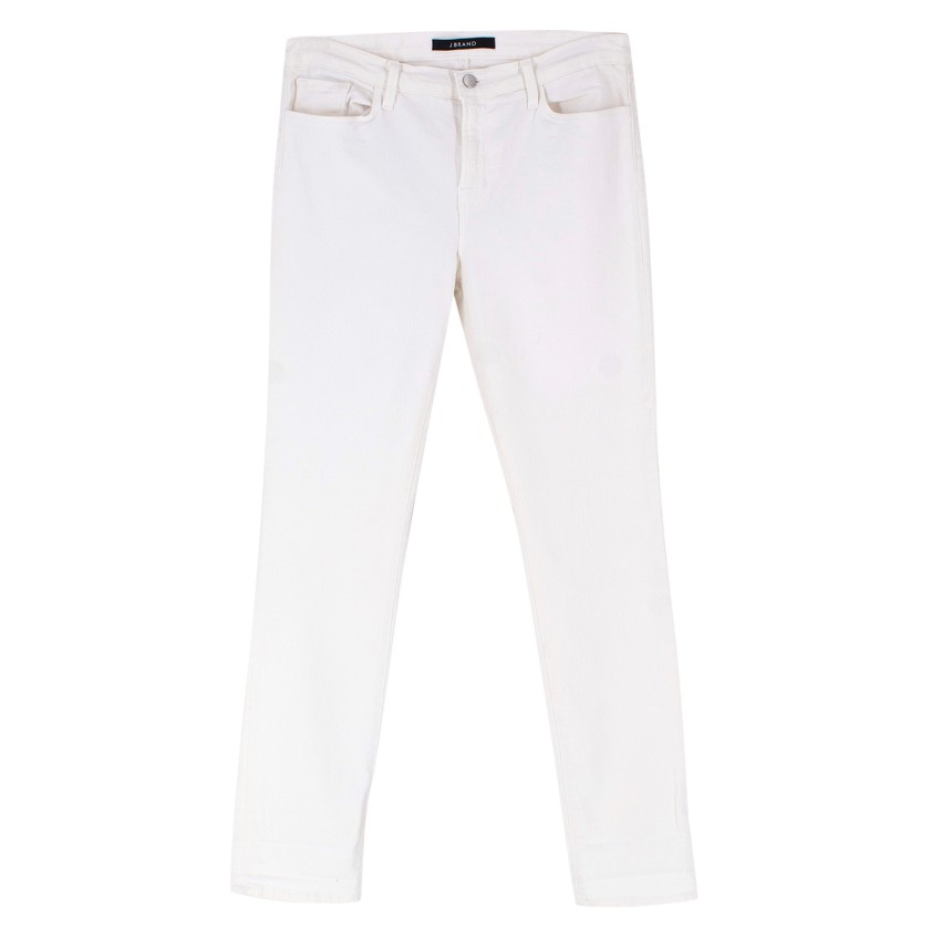 Preowned J Brand White Stretch Jeggings Size 32/81 cotton