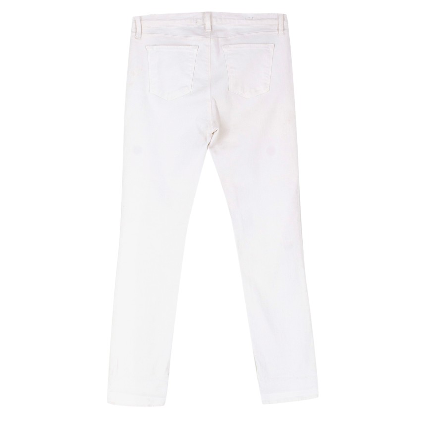 Preowned J Brand White Stretch Jeggings Size 32/81 cotton