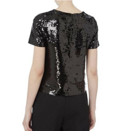 Michael Michael Kors Black Sequin T-Shirt Size S