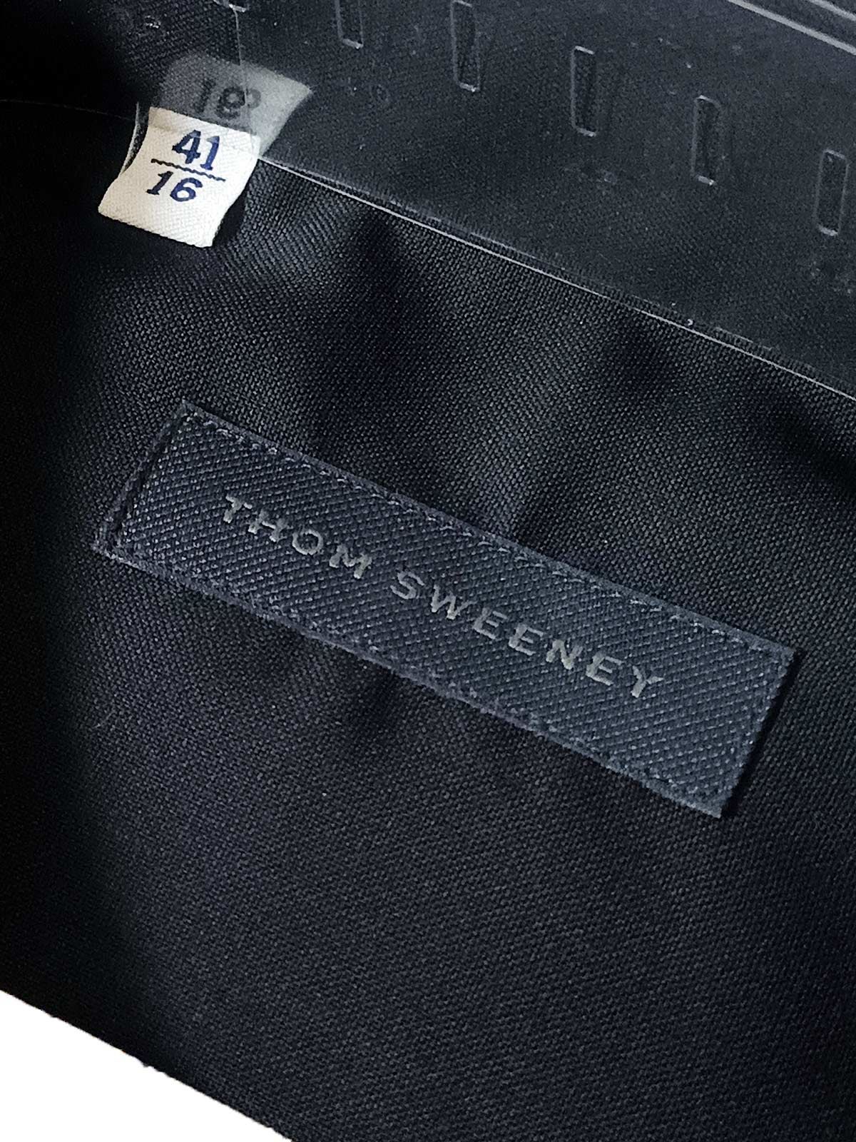 Men's Thom Sweeney Black Wool Shirt Size 16