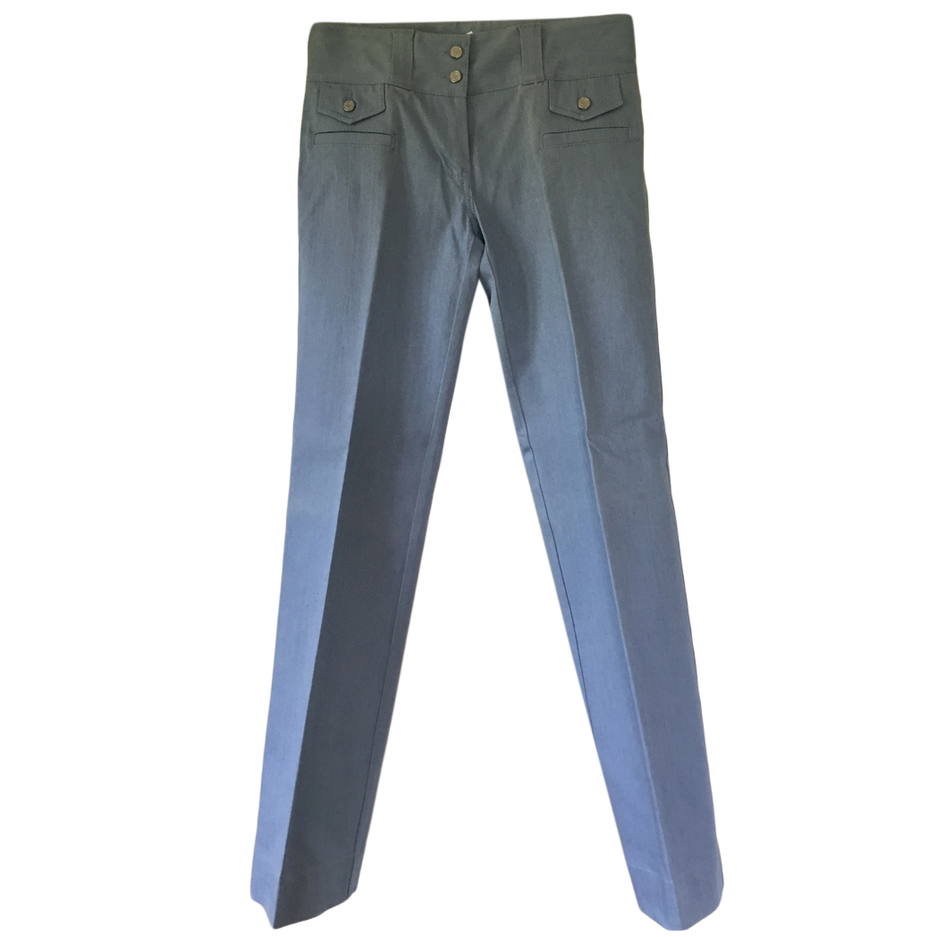 Preowned Dolce  Gabbana Straight leg chambray denim pants Size S Blue cotton