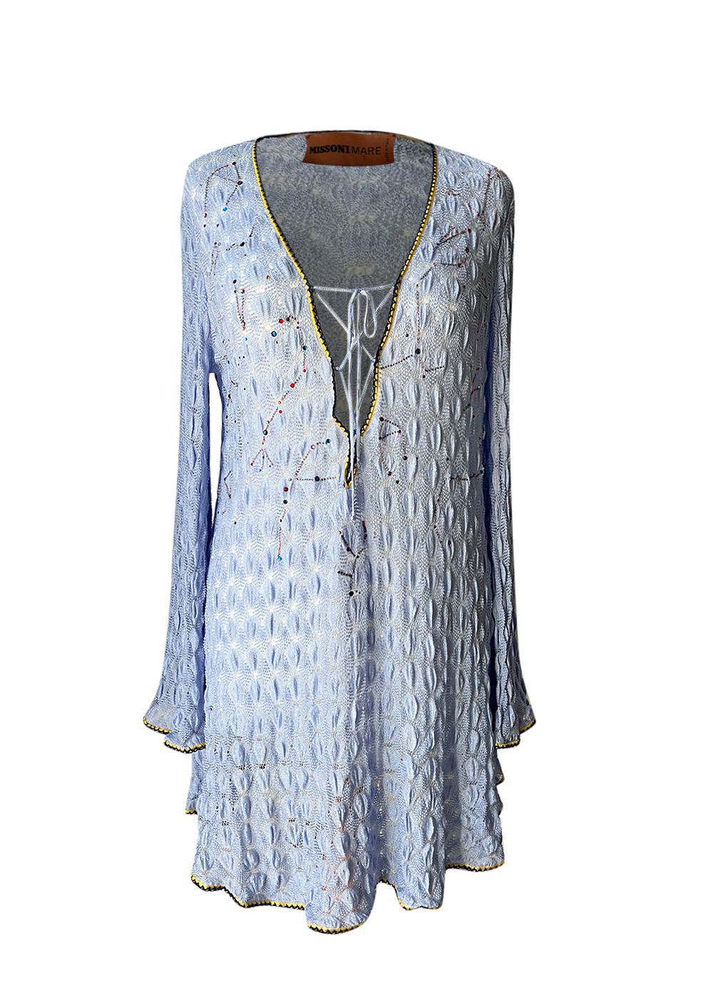 Preowned Missoni Blue Constellation Beach Dress Size M rayon