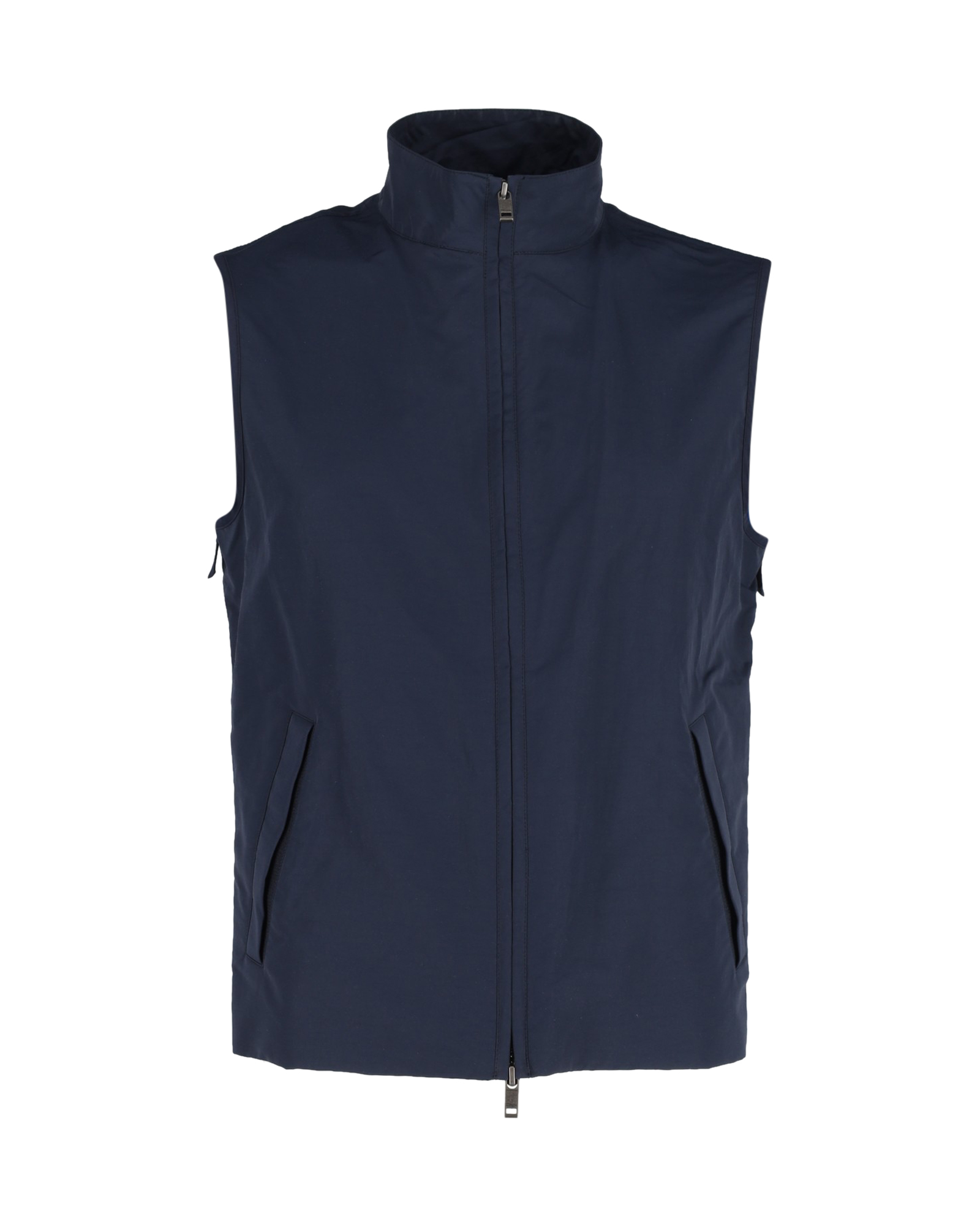 Men's Preowned Ermenegildo Zegna Blue Nylon Zip-Up Vest Size M canvas/nylon canvas