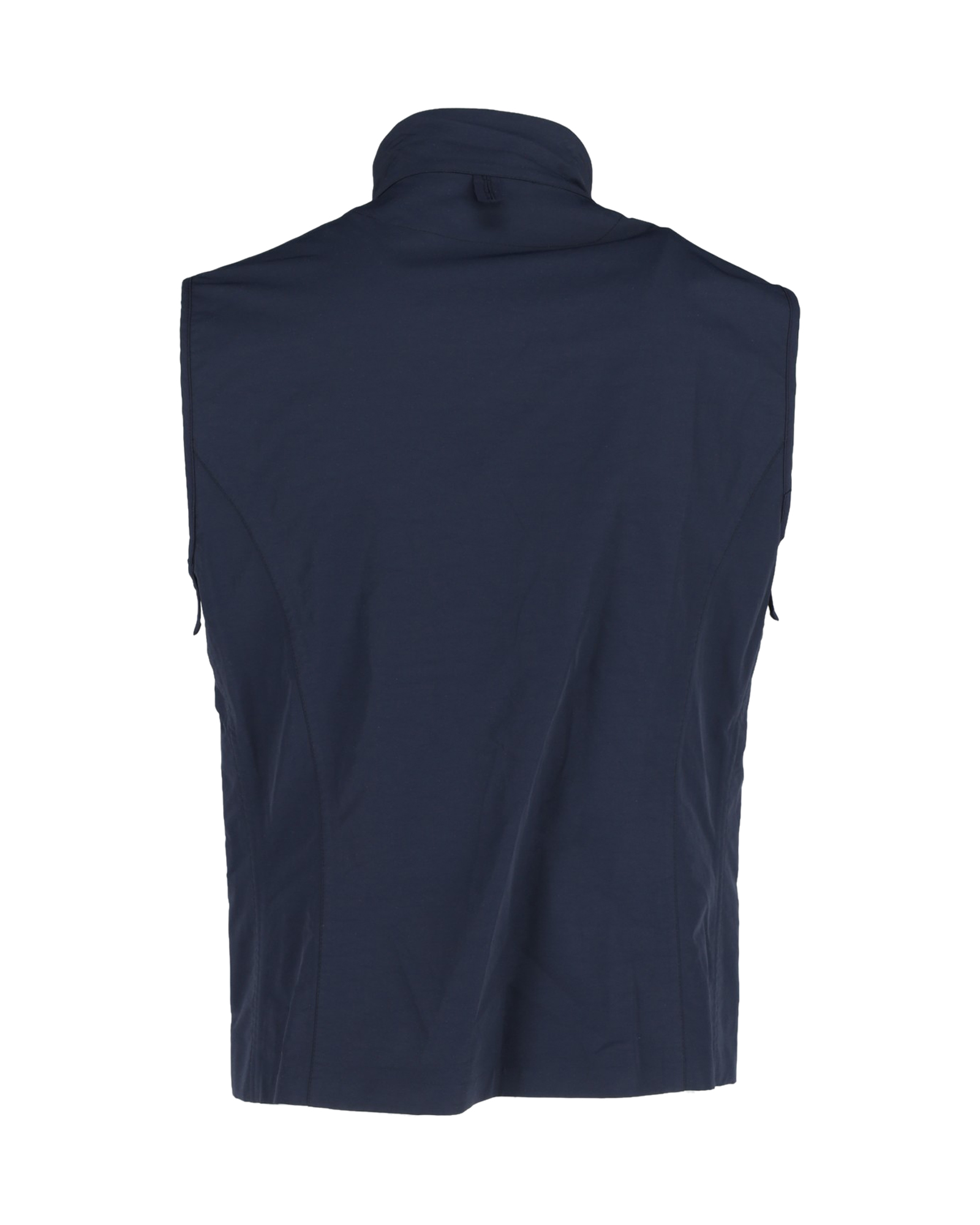 Men's Preowned Ermenegildo Zegna Blue Nylon Zip-Up Vest Size M canvas/nylon canvas