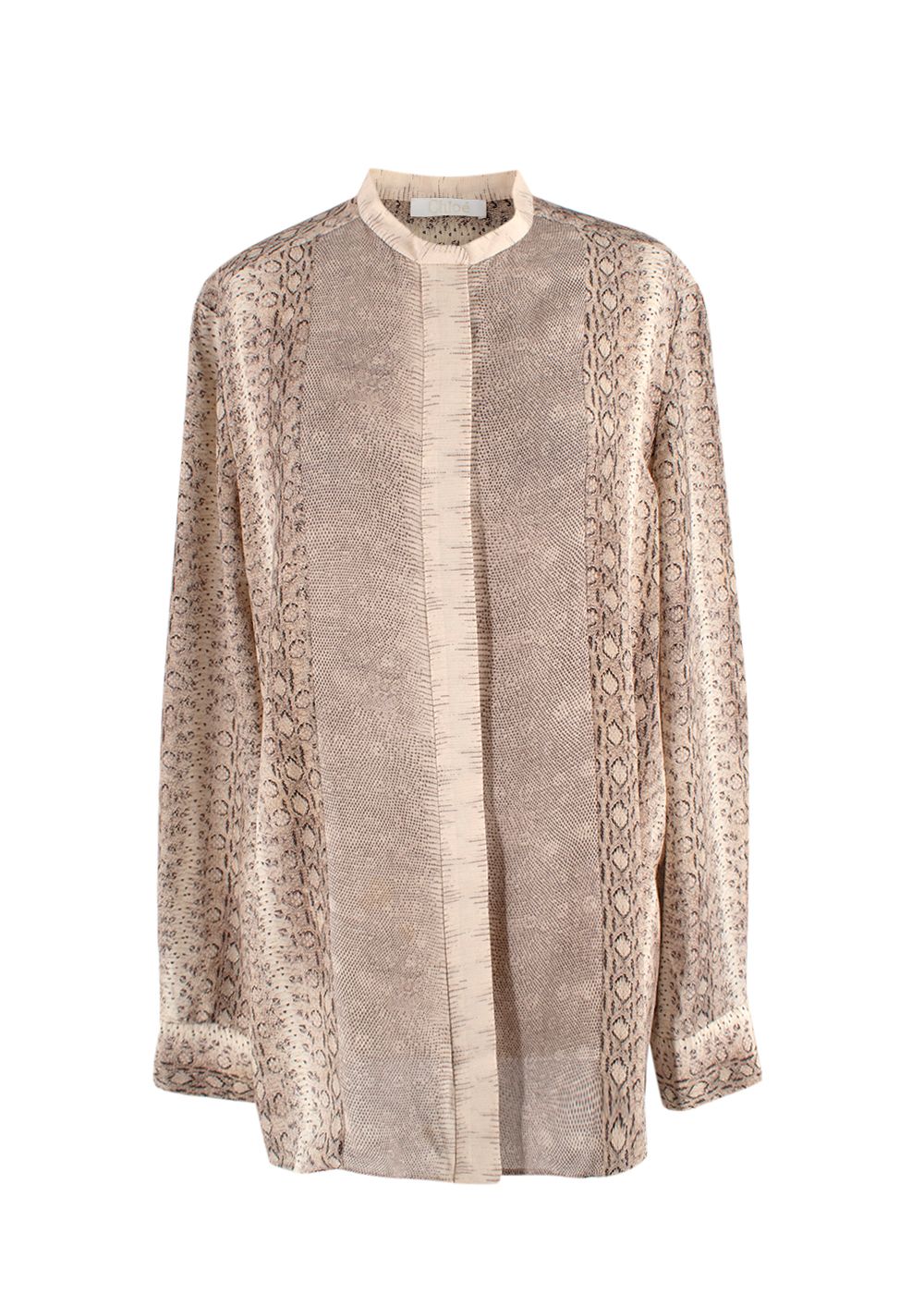 chloe snakeprint silk blouse Size L beige