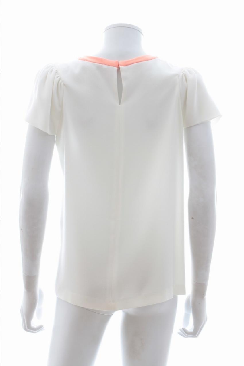 Preowned Maje 'Ariane' Crepe Top Size XS White polyester