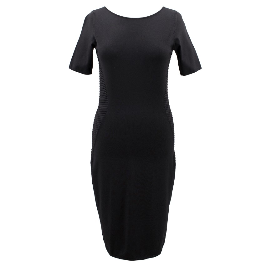 Escada Sport Black Body-con Midi Dress Size XS polyester