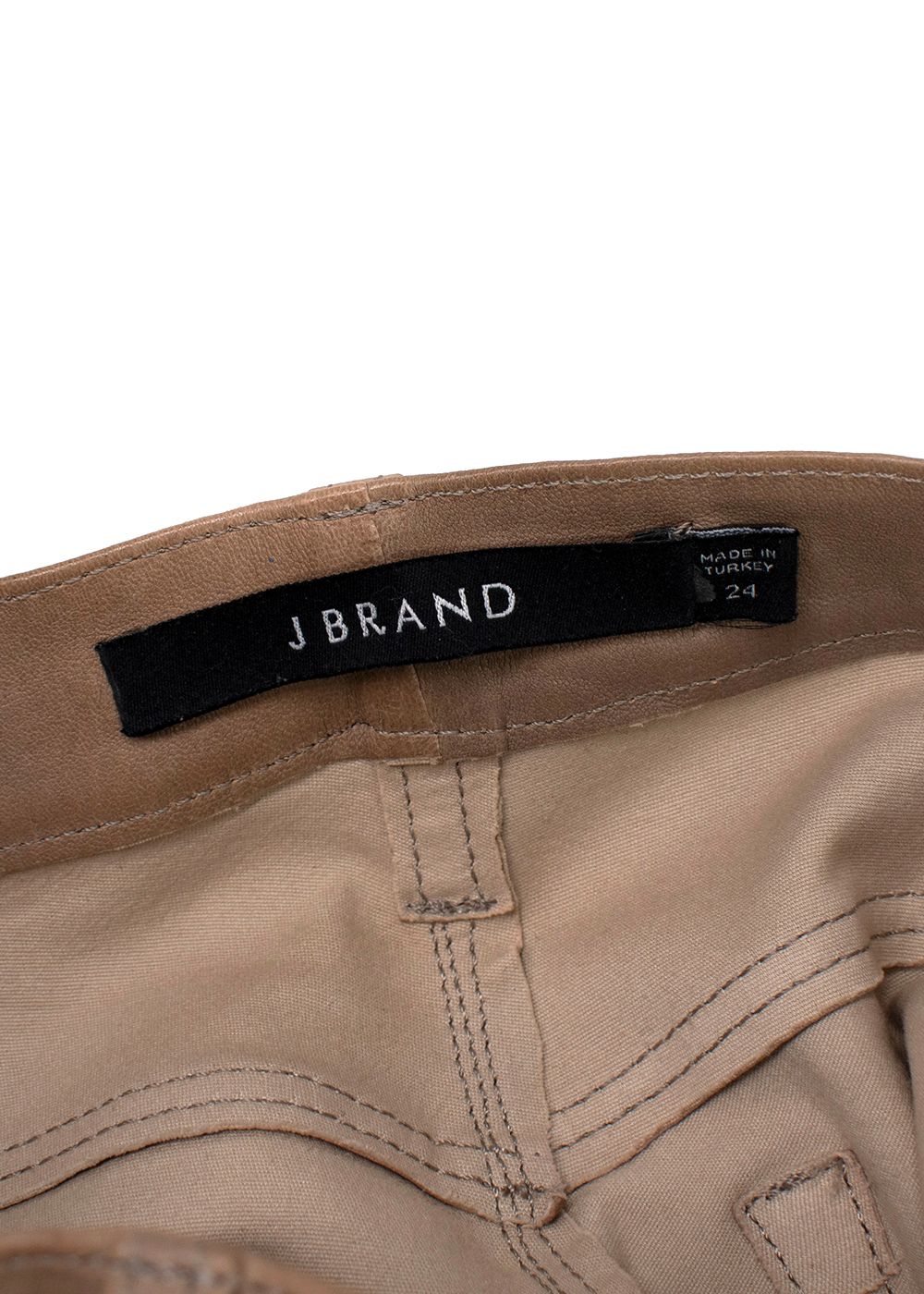 Preowned J Brand Brown Leather Trousers Size 24/61