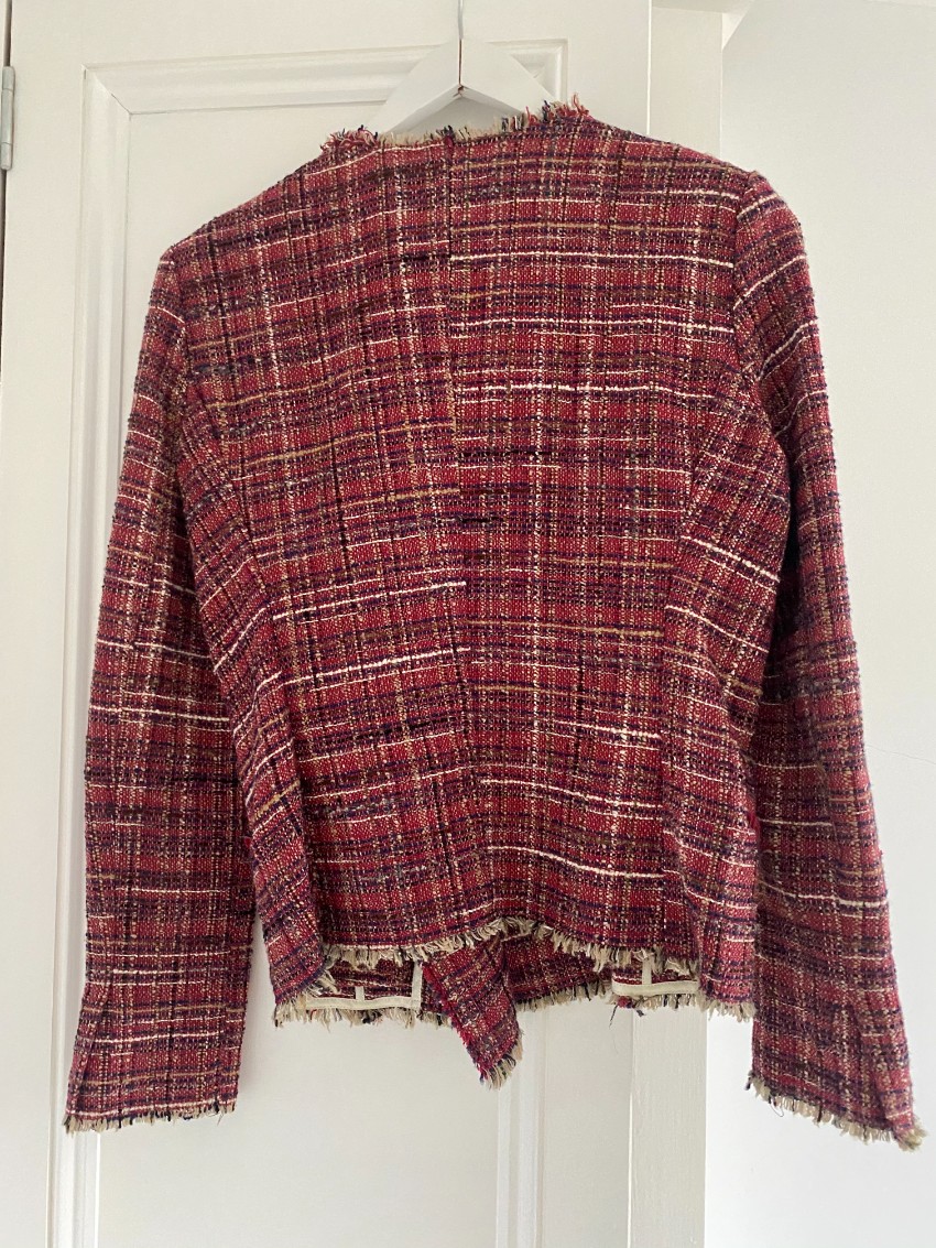 Preowned Isabel Marant Etoile Red Tweed Jacket Size 38 cotton