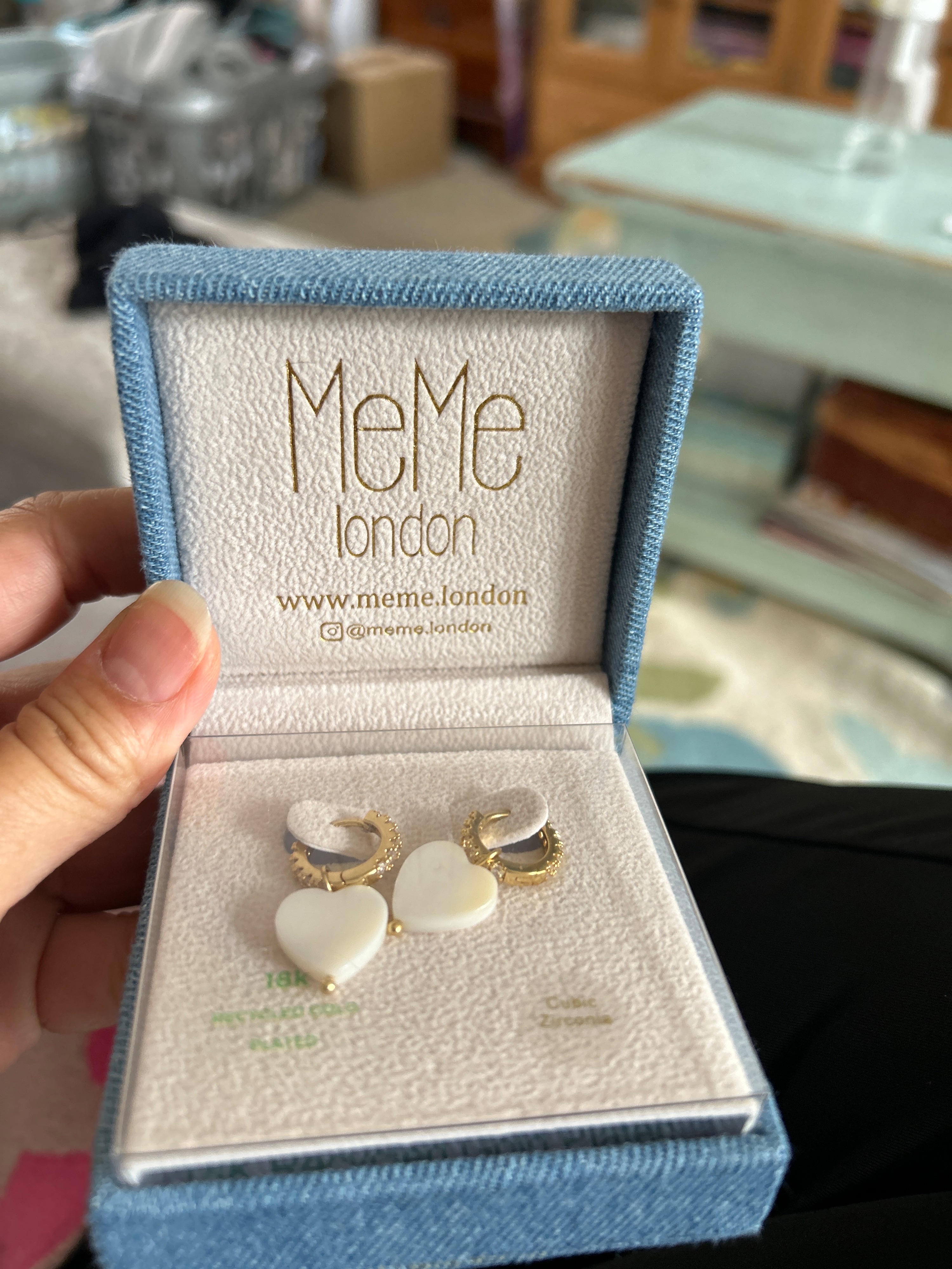 MeMe London Pure Love Earrings Gold gold plated