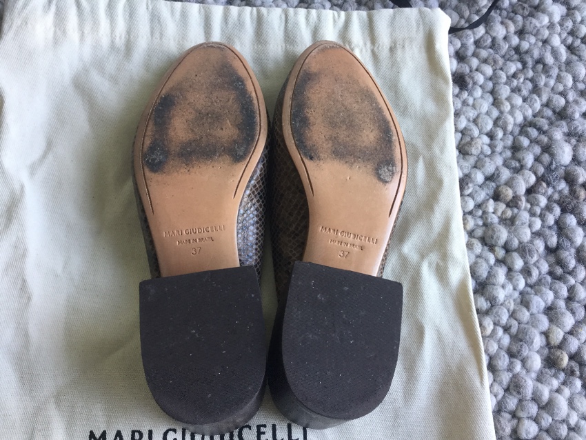 Preowned Mari Giudicelli  brown embossed leather mules Size 37 Tan/Brown