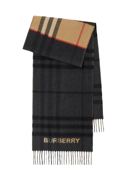 Burberry Contrast Check Cashmere Scarf