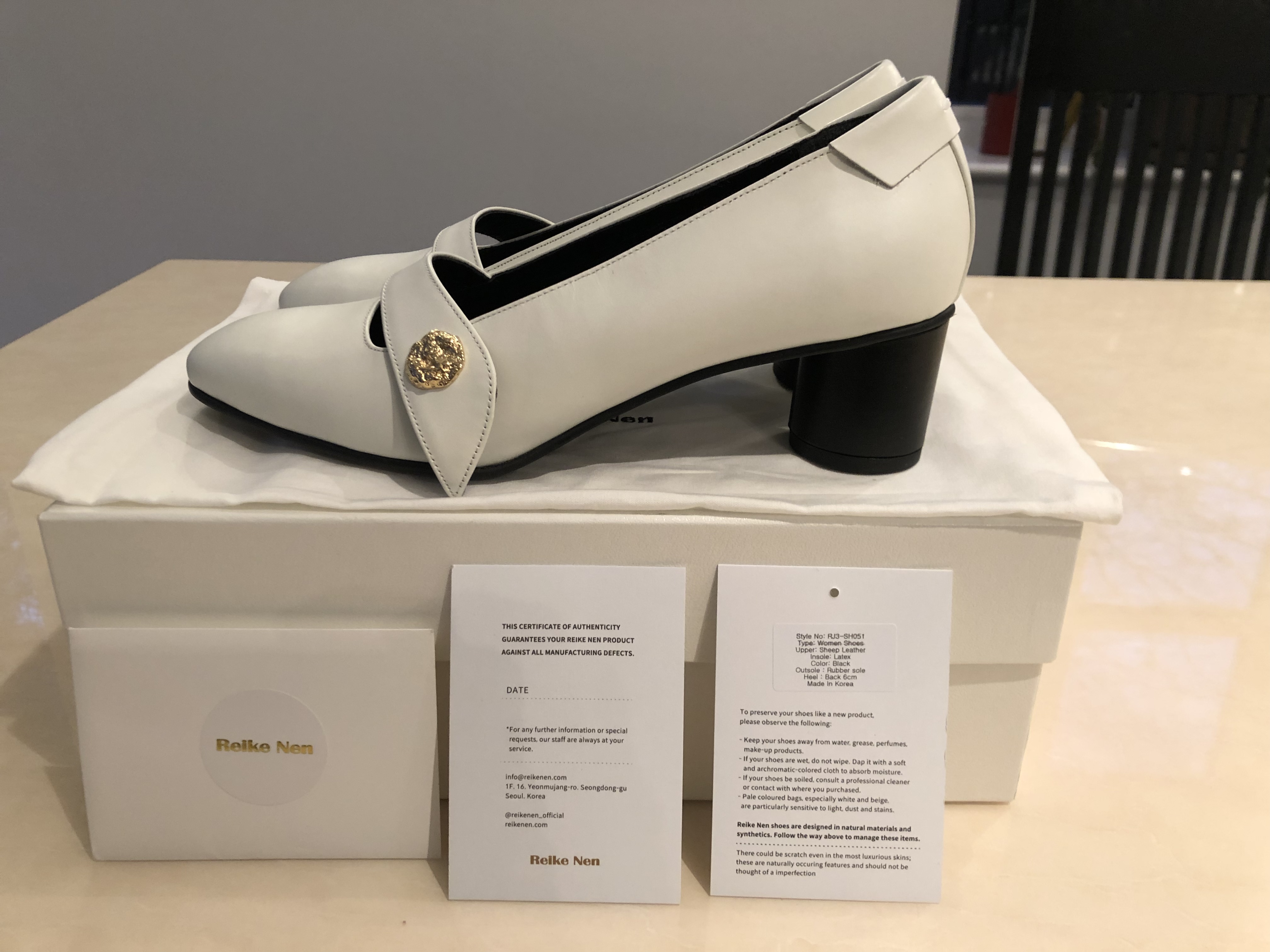 Reike Nen white leather pumps Size 395