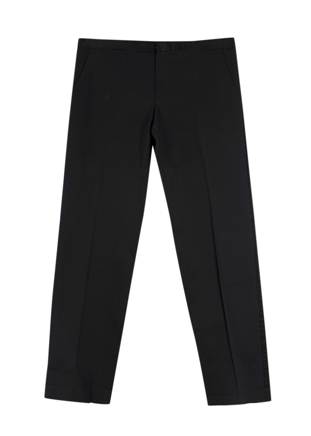 Men's Preowned Gucci Viscose Black Trousers Size M