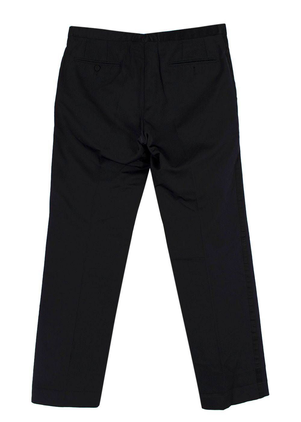 Men's Preowned Gucci Viscose Black Trousers Size M