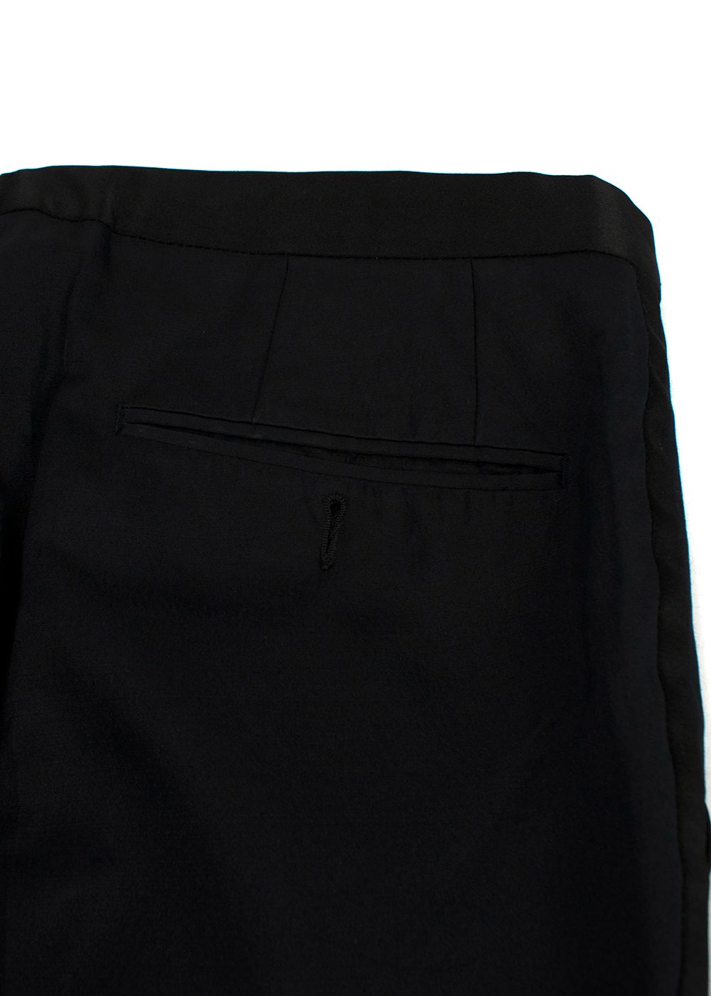 Men's Preowned Gucci Viscose Black Trousers Size M