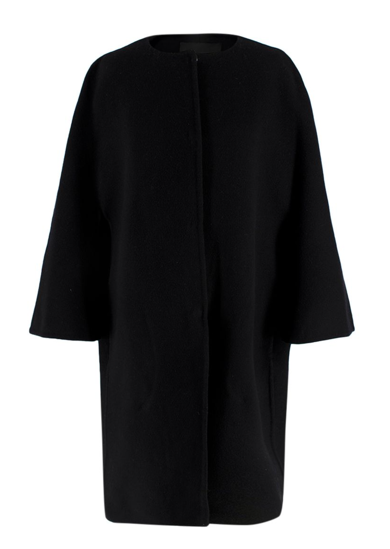 Preowned Ermarnno Scervino Black Wool Coat Size XL