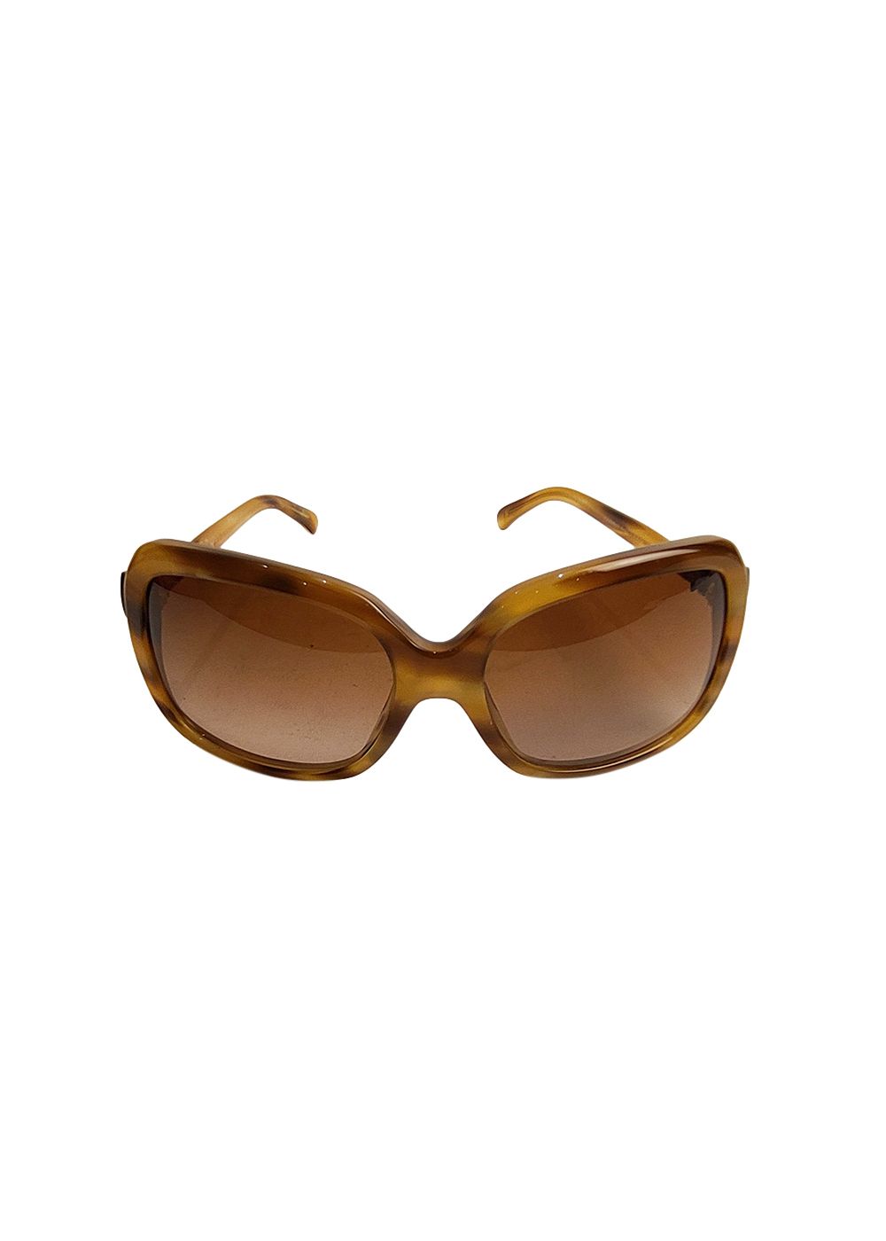 Preowned Chanel Brown Havana Sunglasses acetate