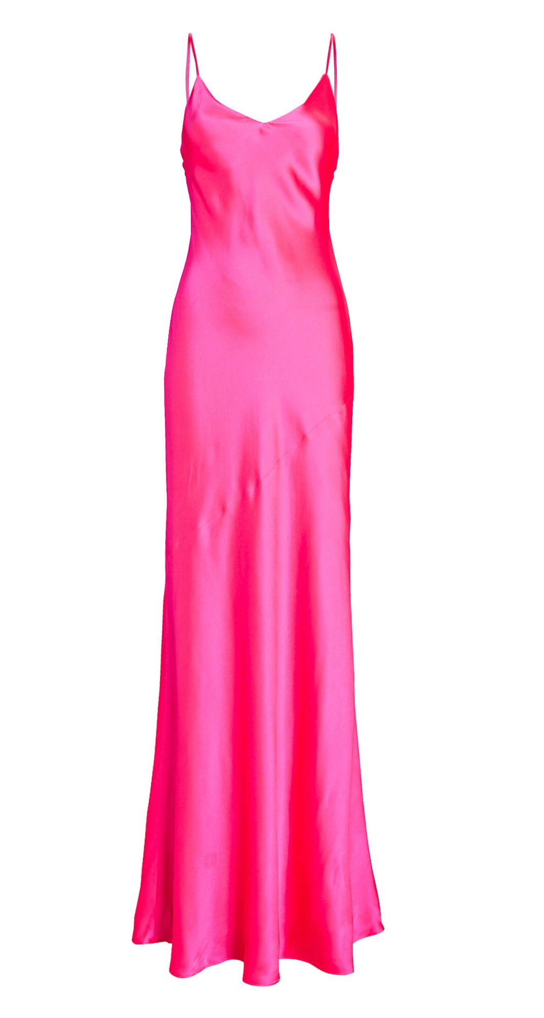 L'agence Pink Silk Maxi Dress Size S