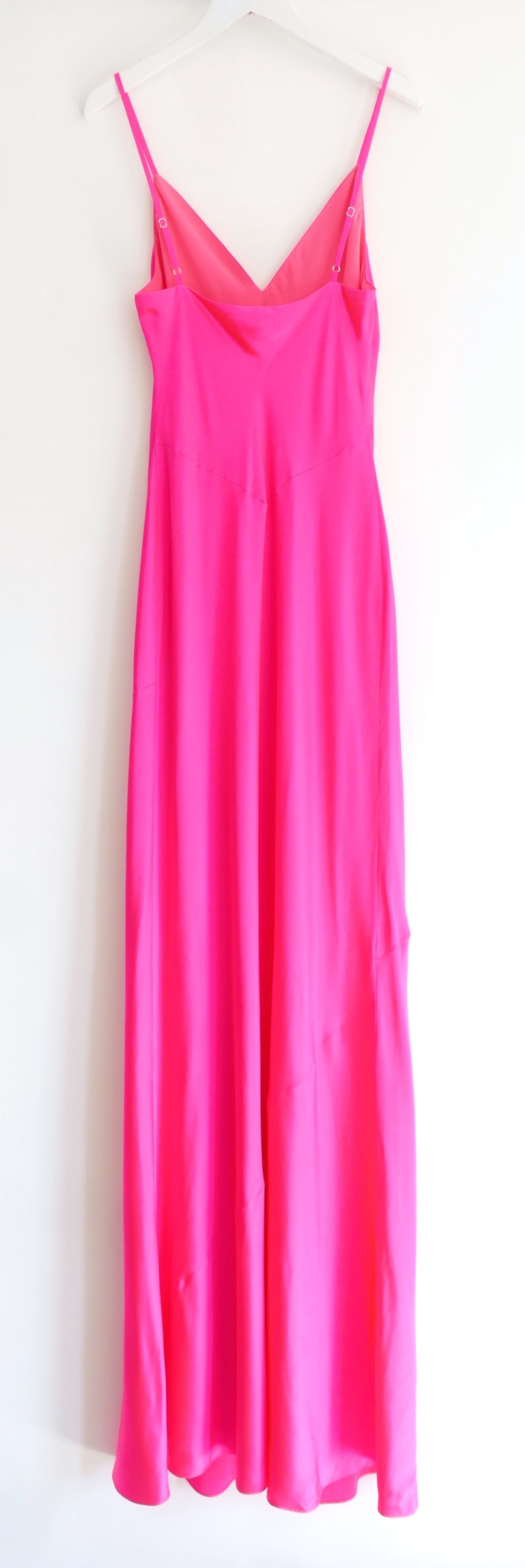 L'agence Pink Silk Maxi Dress Size S