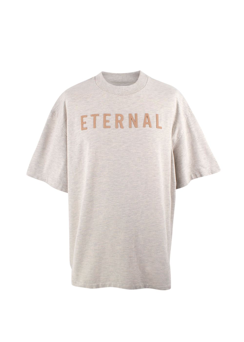 Men's Fear of God Grey Eternal Logo Print T-Shirt Size XL cotton