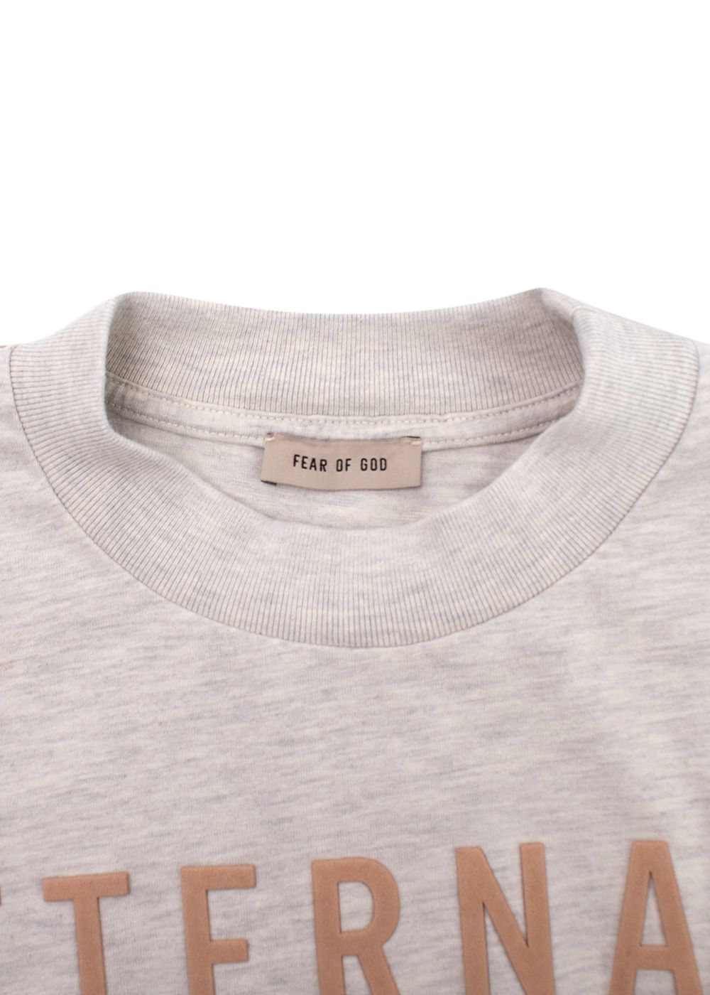 Men's Fear of God Grey Eternal Logo Print T-Shirt Size XL cotton