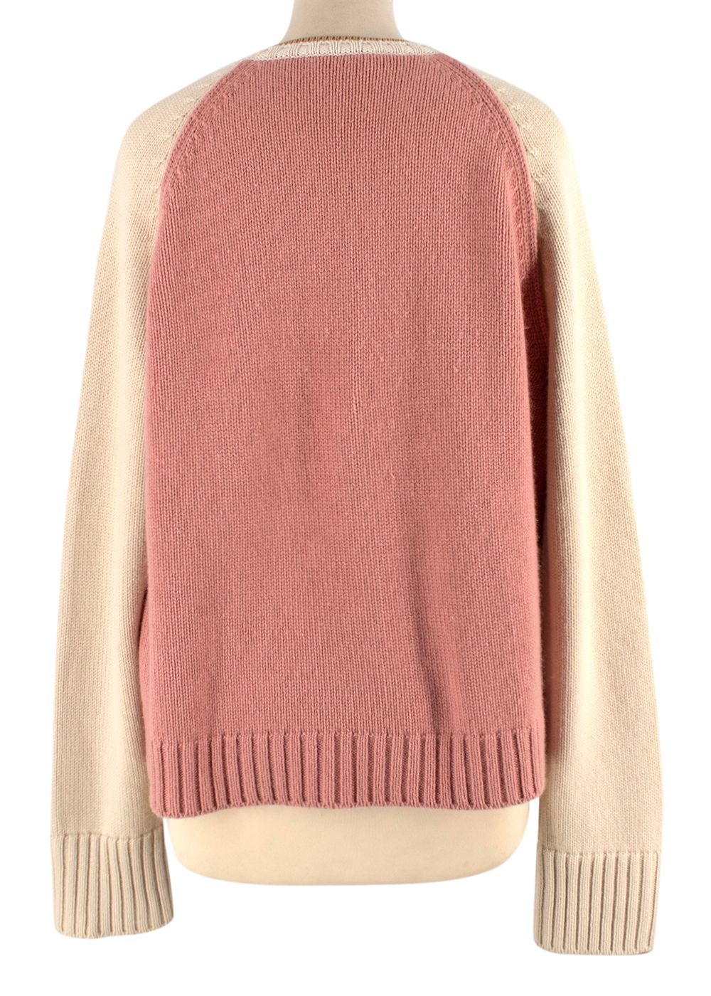 Loro Piana Colour Block Baby Cashmere Jumper Size XS pink nude