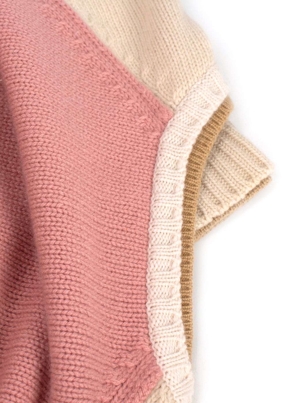 Loro Piana Colour Block Baby Cashmere Jumper Size XS pink nude