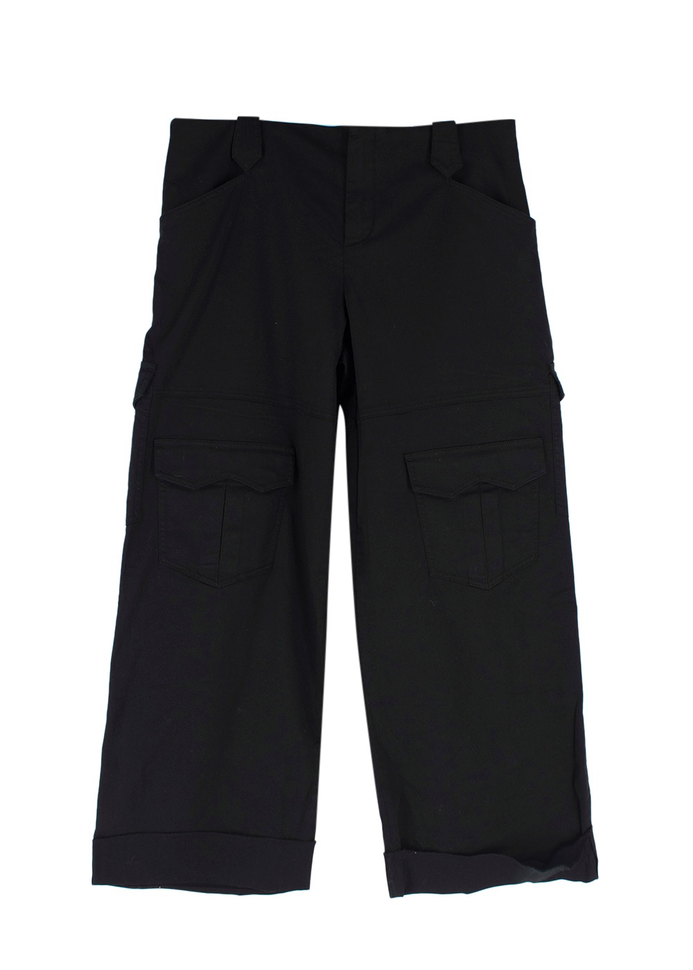 Men's Tom Ford Black Wide Leg Cargo Trousers Size 34 cotton/elastane