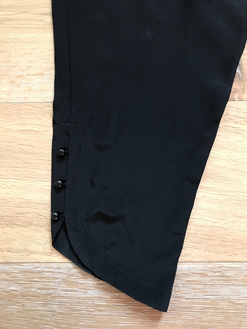 Preowned American Retro black silk trousers Size S