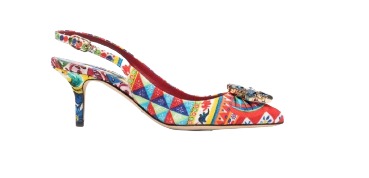 Preowned Dolce  Gabbana Multicoloured Bellucci Embellished Pumps Size 385 Multi cloth