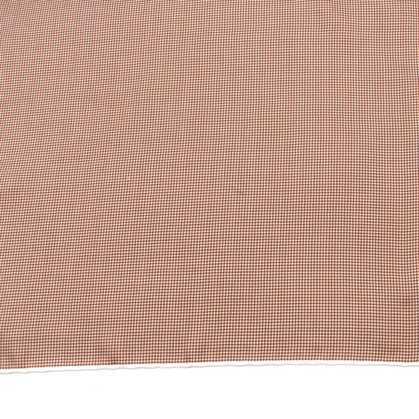 Men's Preowned Bespoke Brown Houndstooth Check Pocket Square