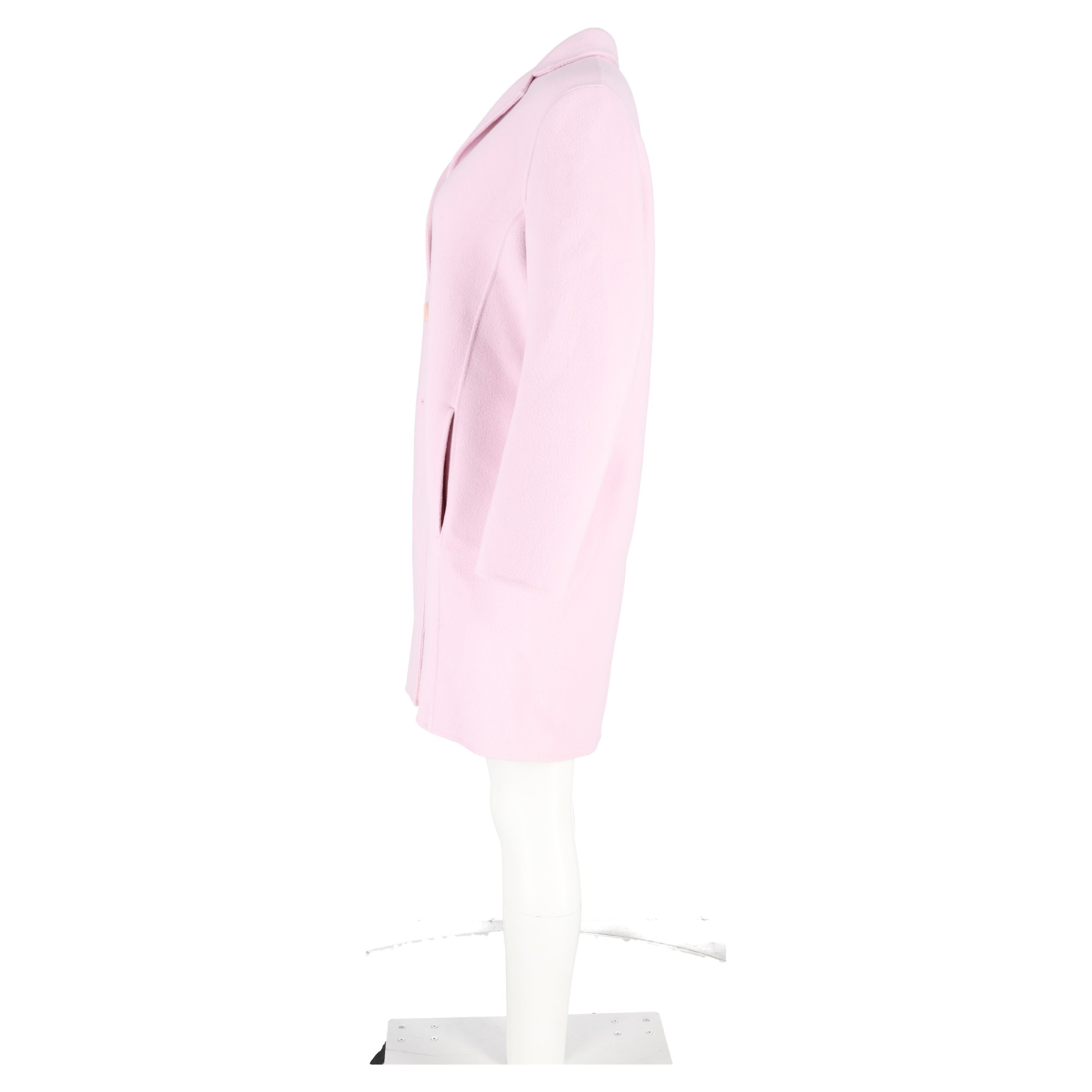 Preowned Acne Pink Wool Button Front Duster Long Coat Size XXS pink | pastel pink wool/hair