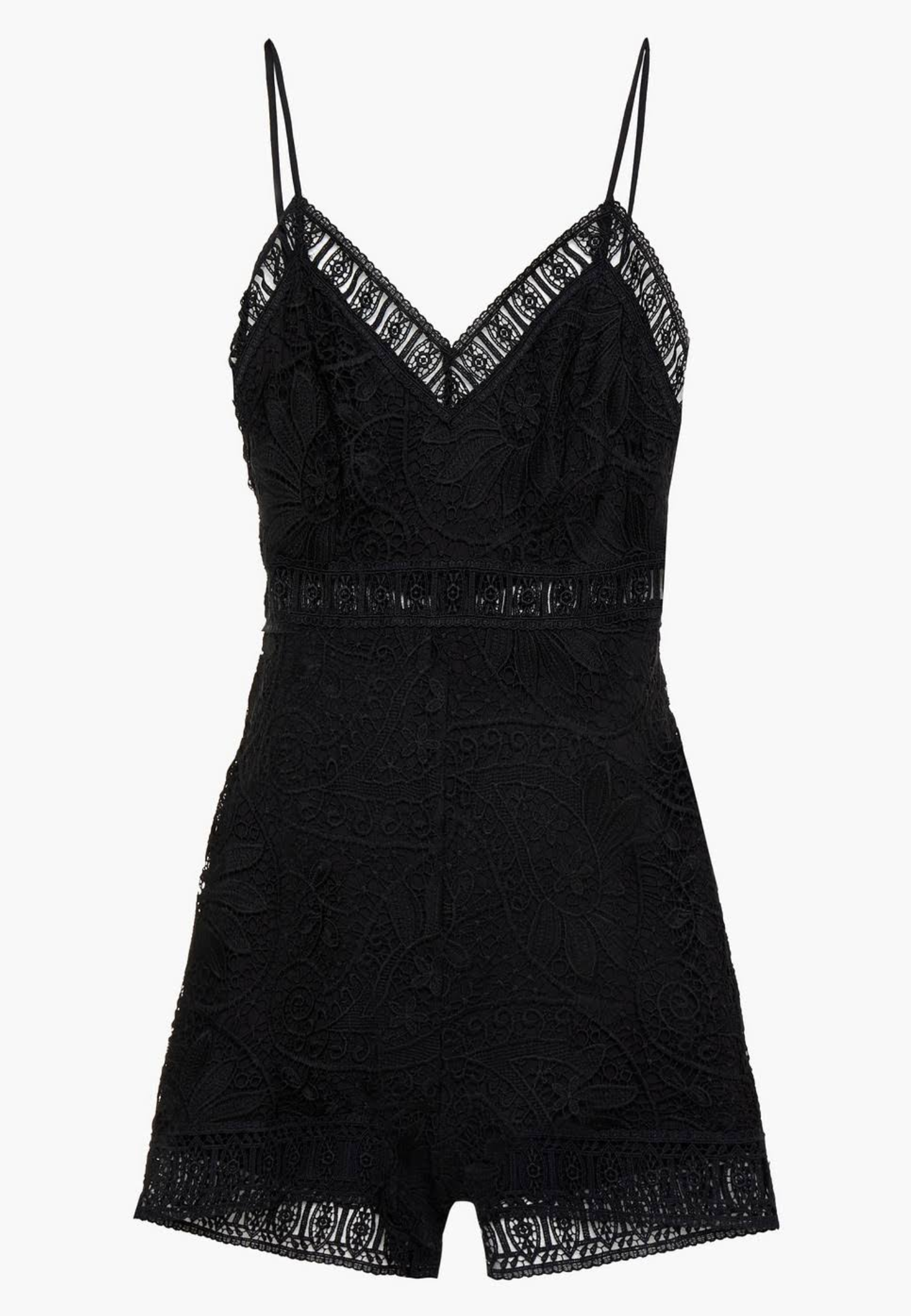 Charo Ruiz Ibiza Black Crochet Lace Romper Size XS polyester/cotton