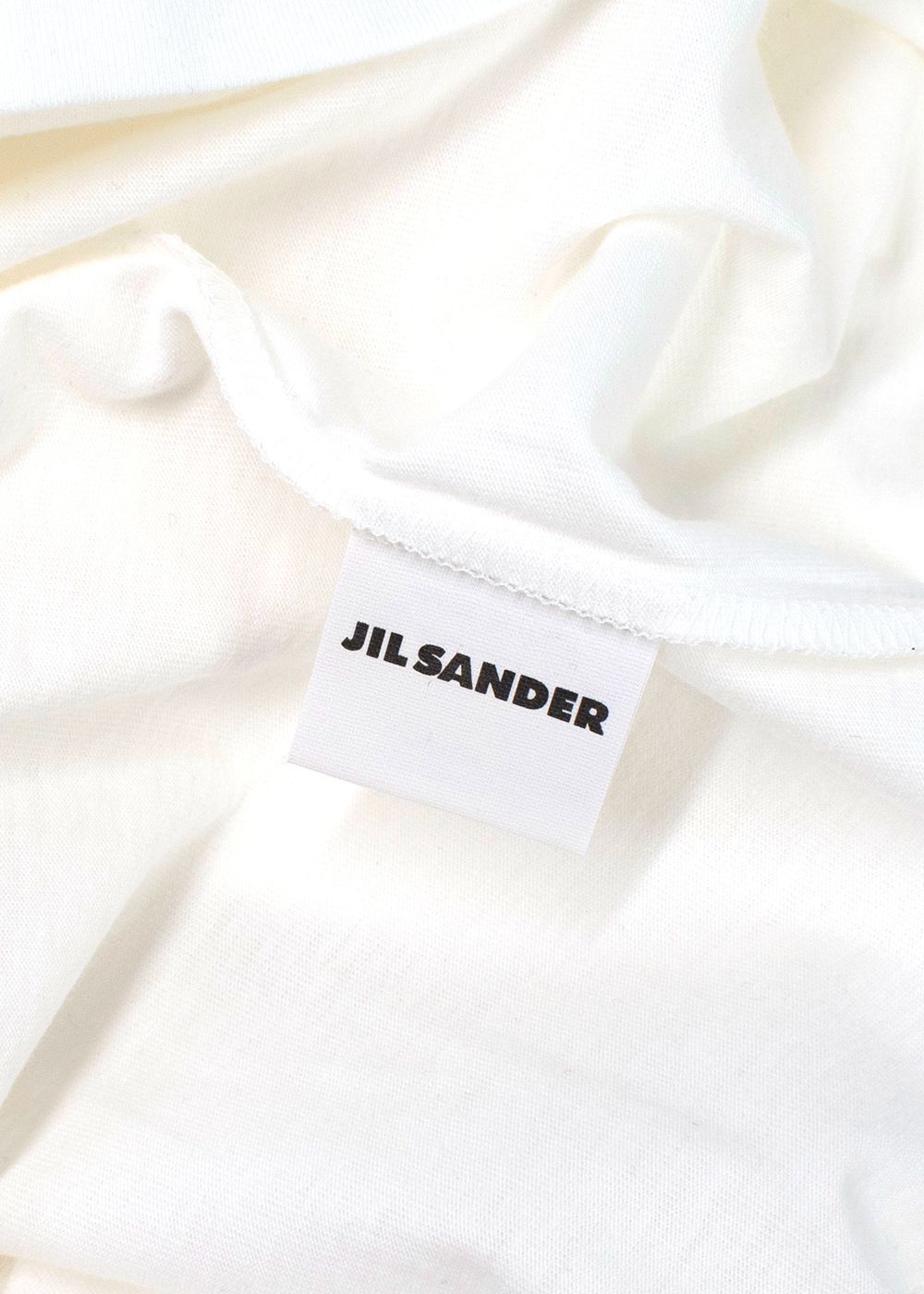 Jil Sander White Cotton T-Shirt Size L