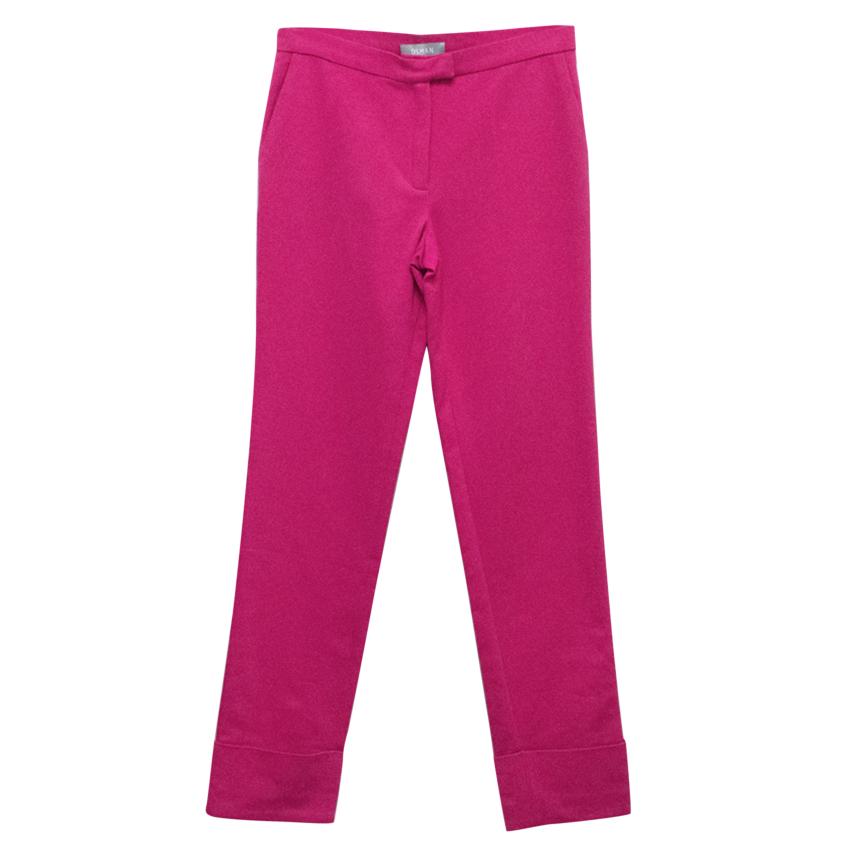 Osman Hot Pink Trousers With Turn Ups Size XS cotton