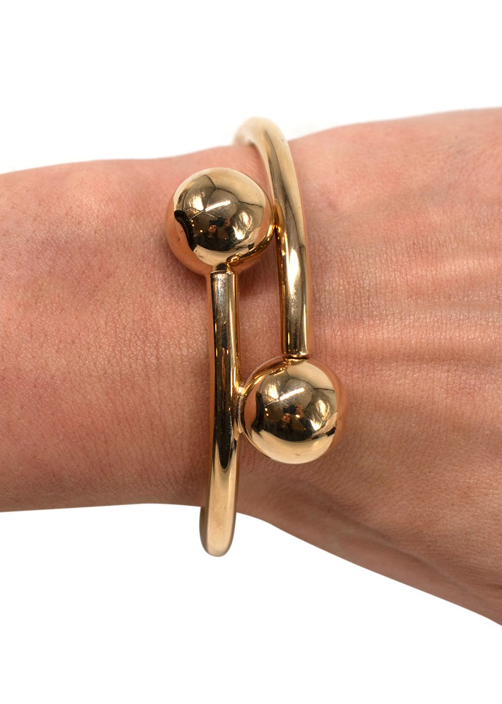 Preowned JW Anderson Double Ball Gold Toned Bracelet metal