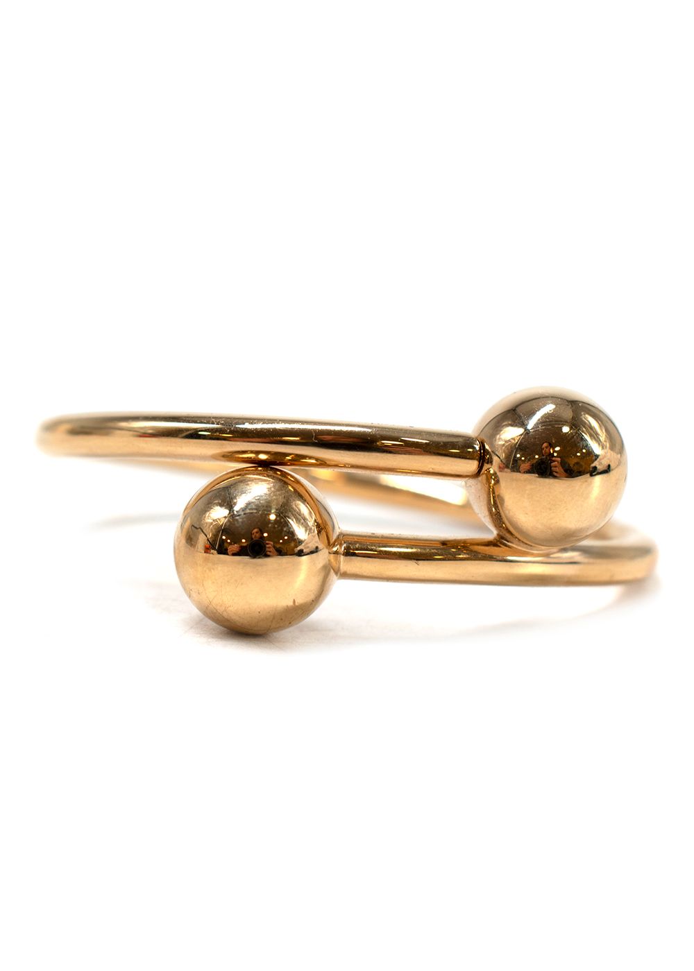 Preowned JW Anderson Double Ball Gold Toned Bracelet metal