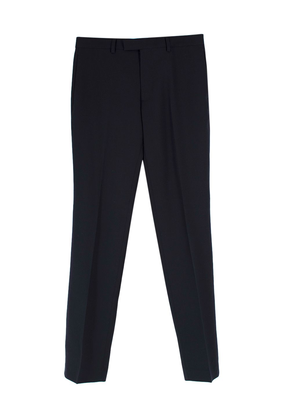 Men's Sandro Black Tailored Trousers Size S Navy polyester