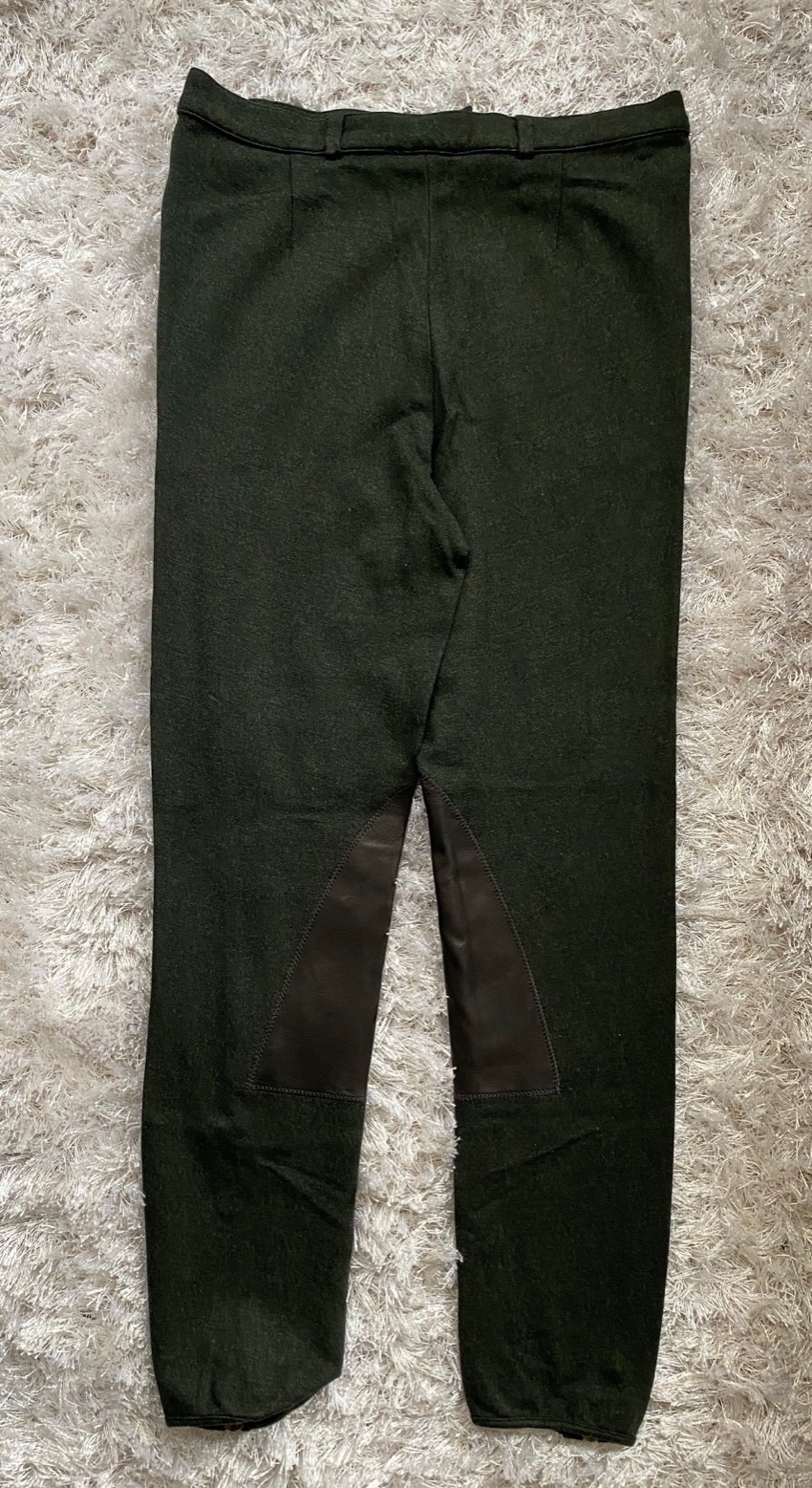 McQ Khaki Leather trimmed Leggings Size XS Green