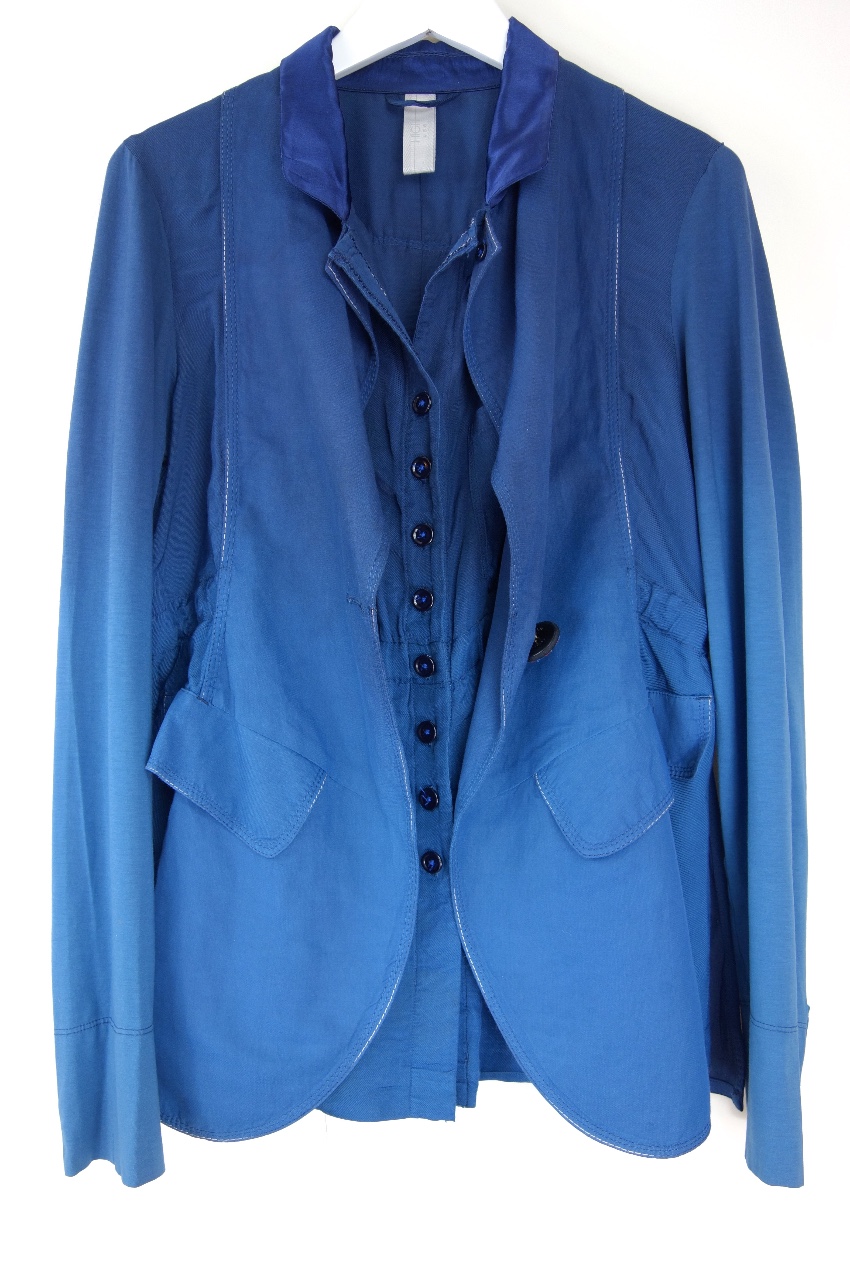 Preowned High by Claire Campbell blue ombre linen blend jacket Size M