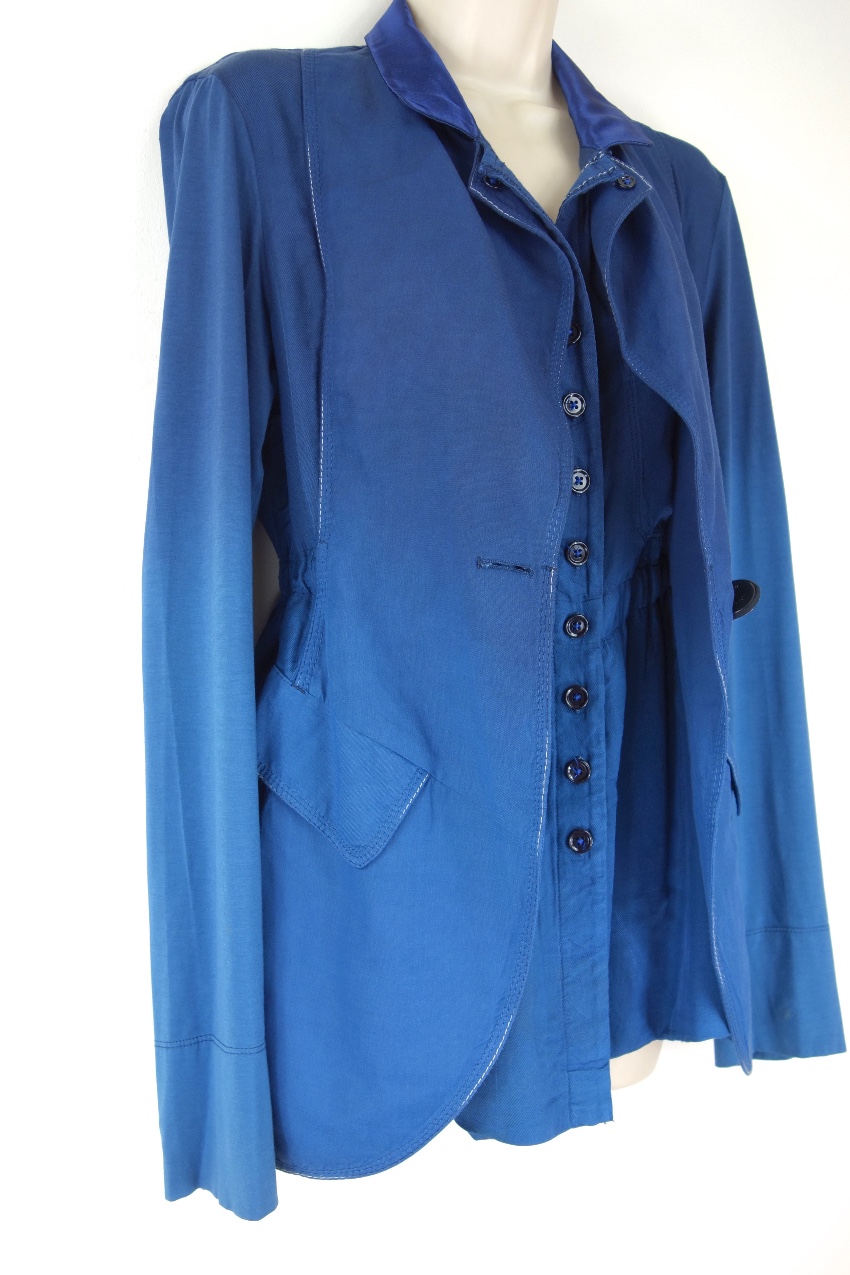 Preowned High by Claire Campbell blue ombre linen blend jacket Size M