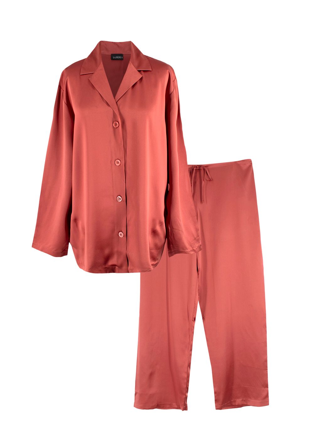 La Perla Rose Silk Long Pyjamas Size XL