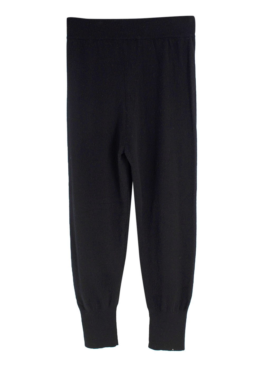 Izaak Azanei Black Merino Wool and Cashmere Blend Joggers Size S sustainable merino/sustainable cashmere