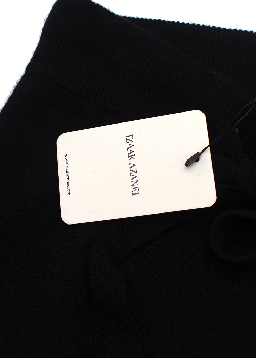 Izaak Azanei Black Merino Wool and Cashmere Blend Joggers Size S sustainable merino/sustainable cashmere