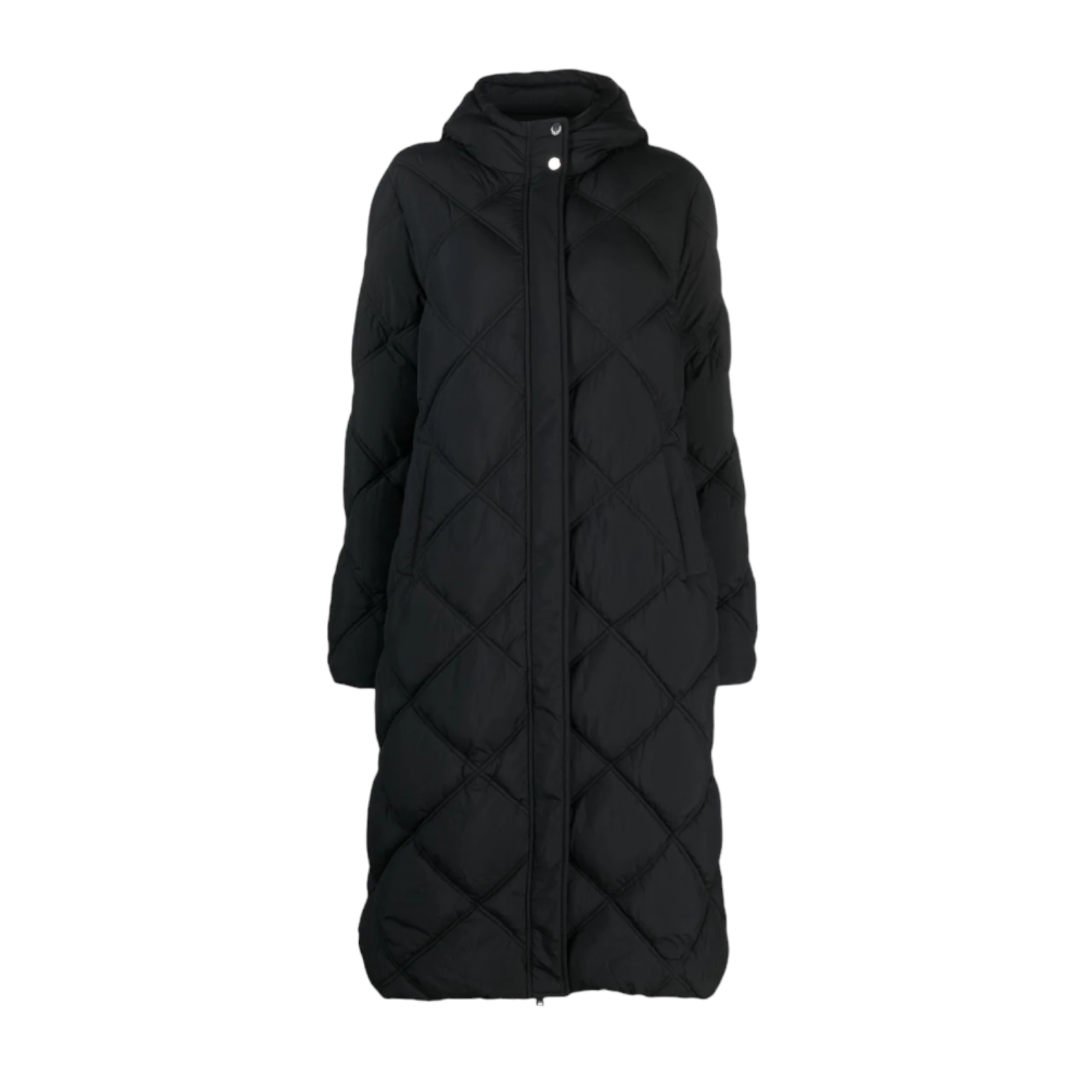 Preowned Claudie Pierlot Black Hooded Parka Coat Size M navy polyester