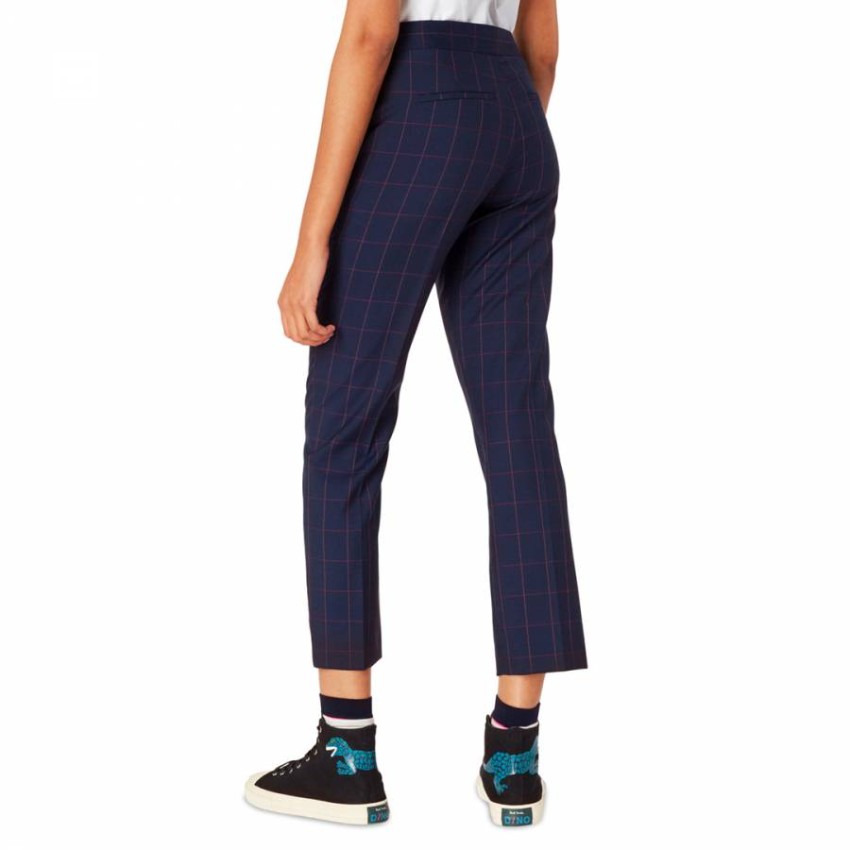 Paul Smith PS Superfine Wool Cropped Pants Size S Blue