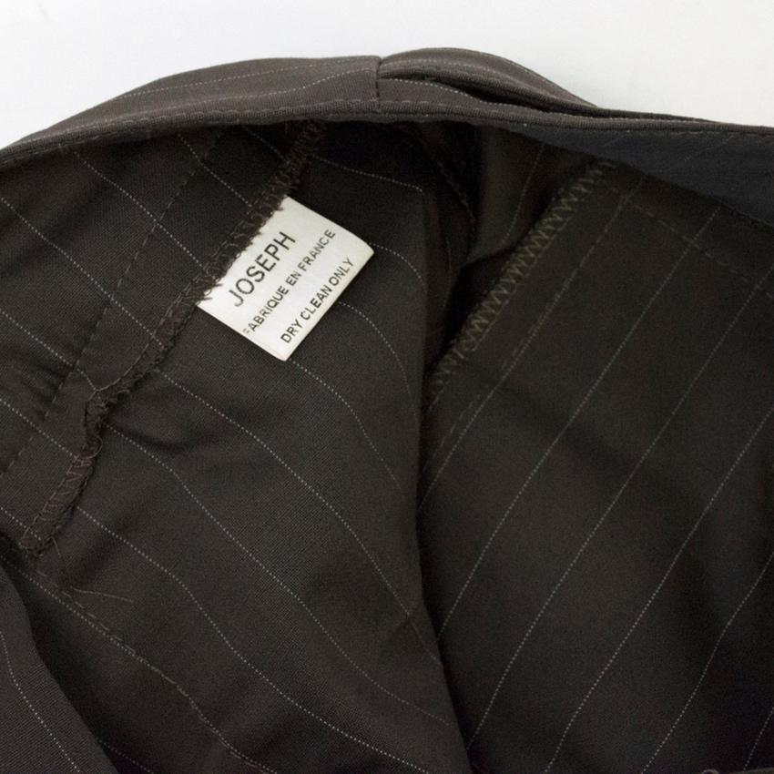 Preowned Joseph Brown Pinstripe Suit Trousers Size XXS Tan/Brown laine/elasthanne