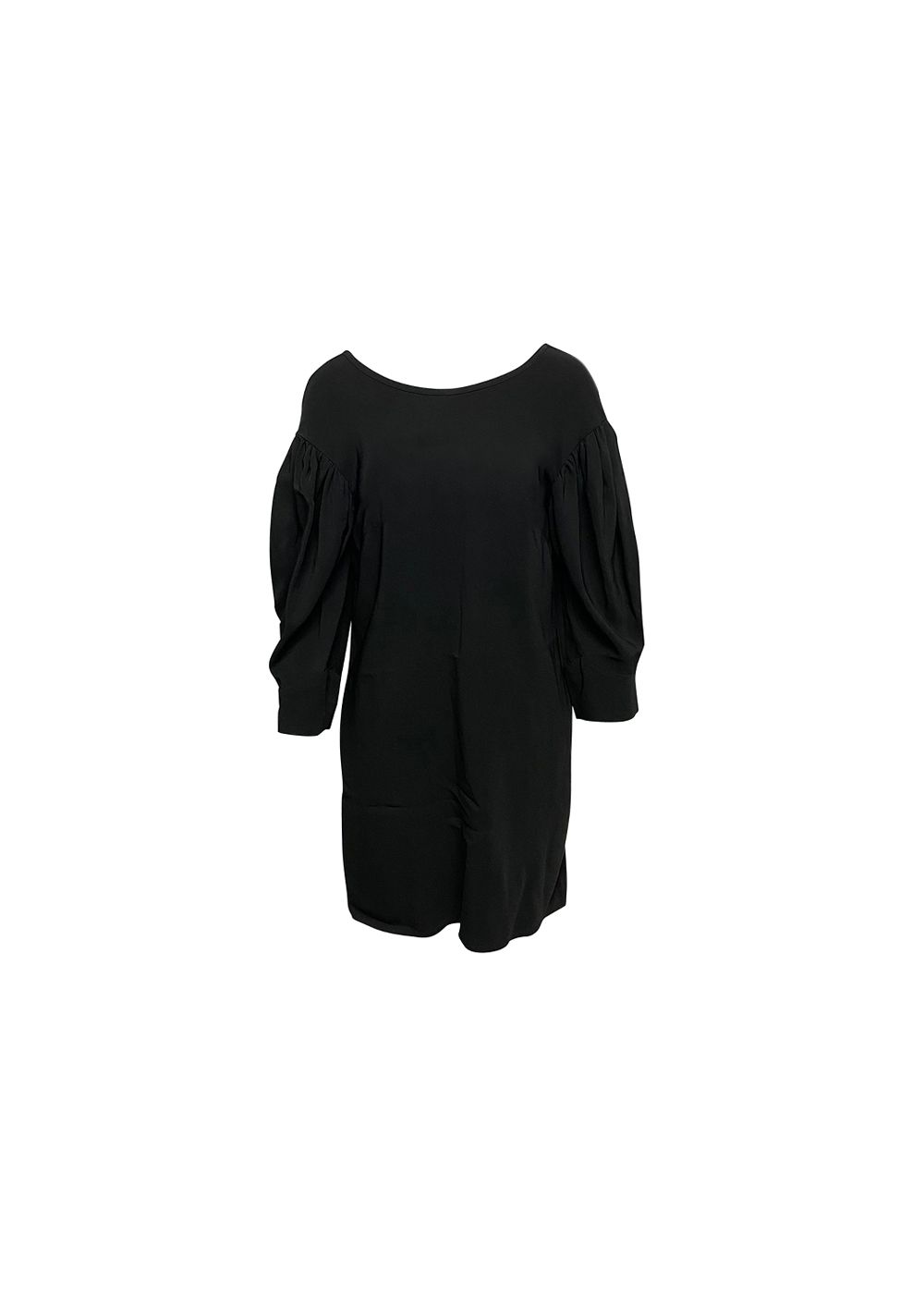 Preowned Simone Rocha Black Low Back Oversized Smock Dress Size M cellulose fibre/acetate