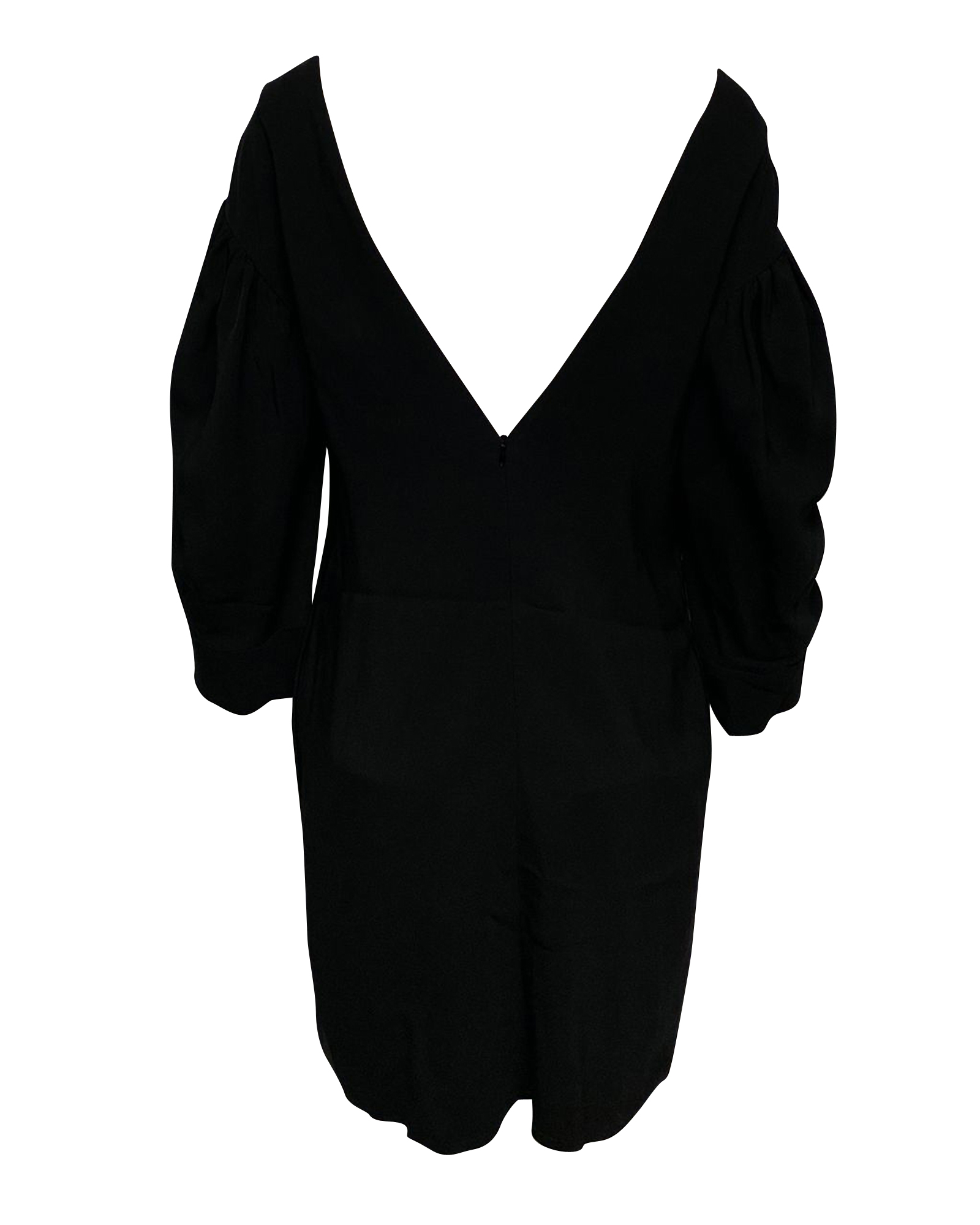 Preowned Simone Rocha Black Low Back Oversized Smock Dress Size M cellulose fibre/acetate